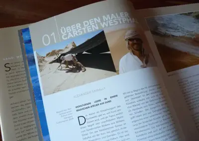 Editorial Design - Der Wüstenmaler - Sand Weite Stille