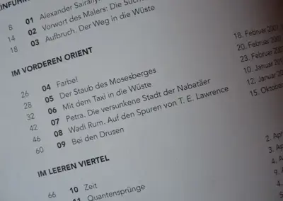 Editorial Design - Der Wüstenmaler - Sand Weite Stille